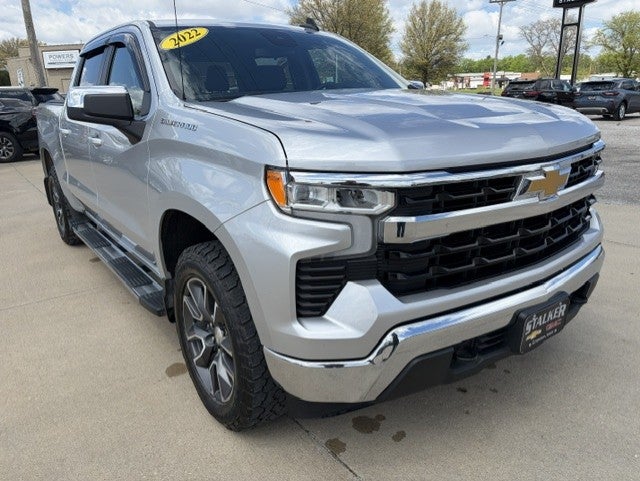 2022 Chevrolet Silverado 1500 LT in Silver Ice Metallic — front three-quarter view