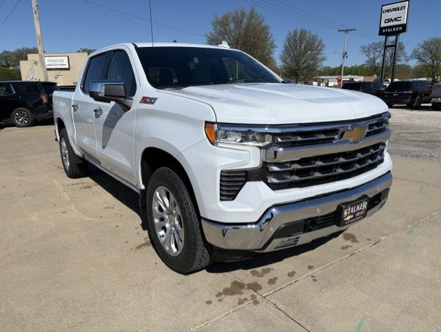 2026 Chevrolet Silverado 1500 LTZ in Polar White Tricoat — front three-quarter view