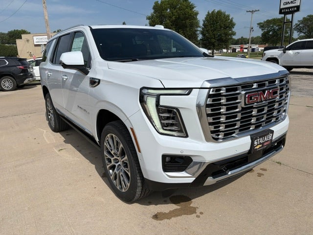 2026 GMC Yukon Denali in Glacier White Tricoat — front three-quarter view