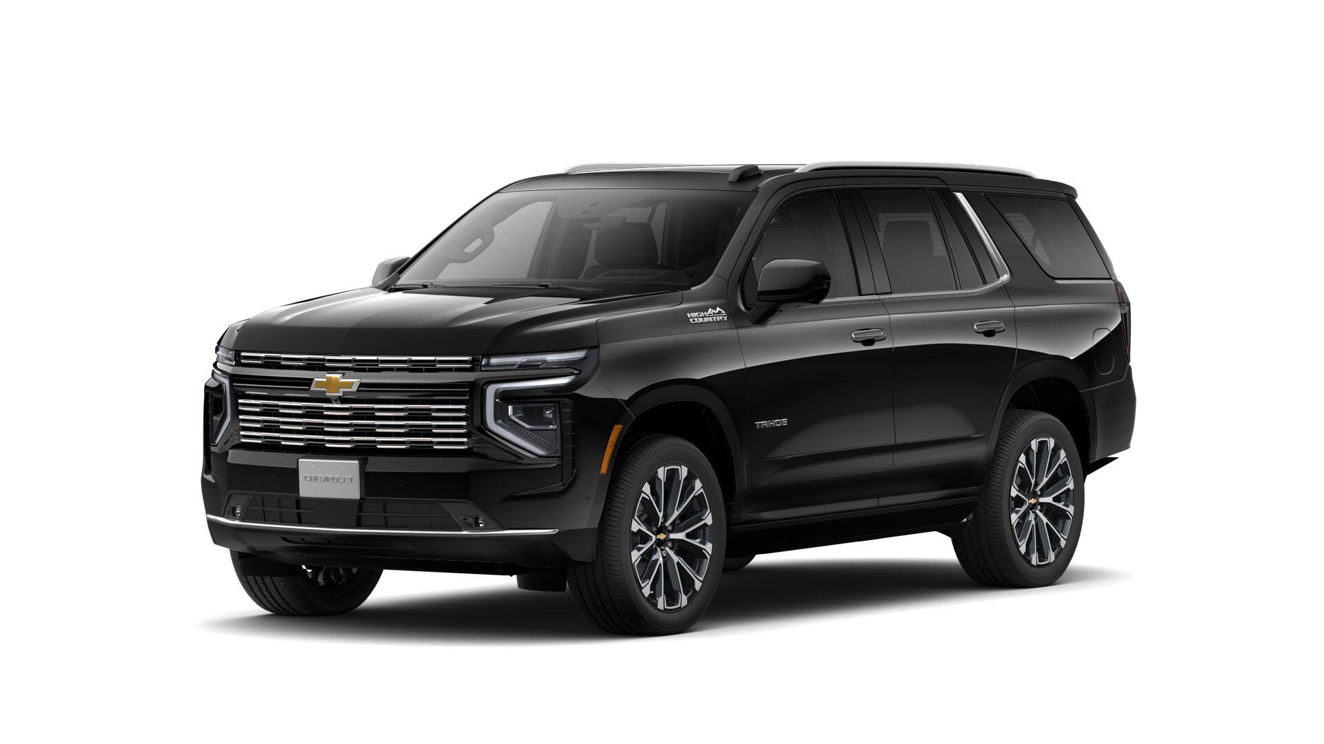 2026 Chevrolet Tahoe High Country in Black — front three-quarter view