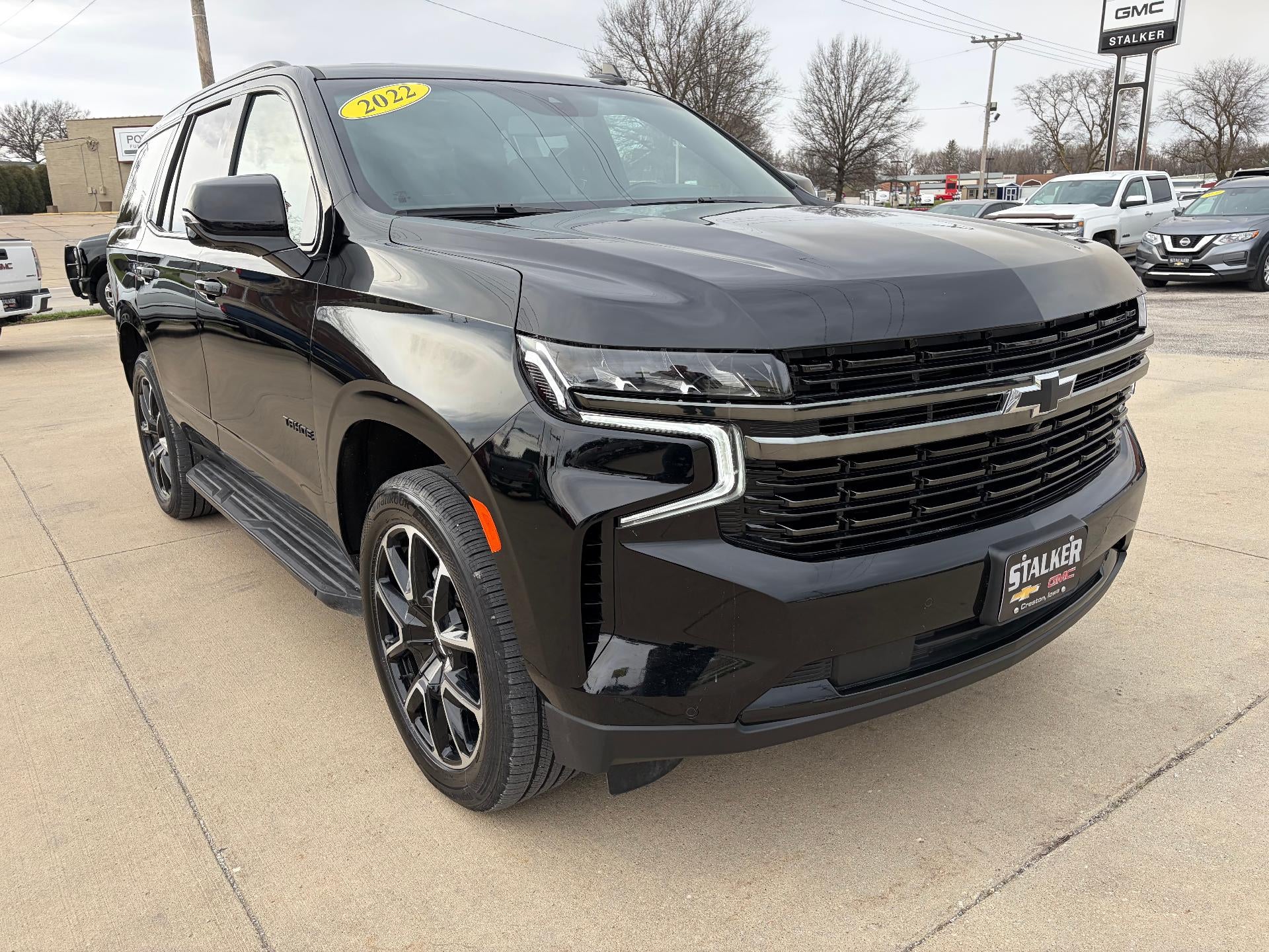 2022 Chevrolet Tahoe RST in Black — front three-quarter view