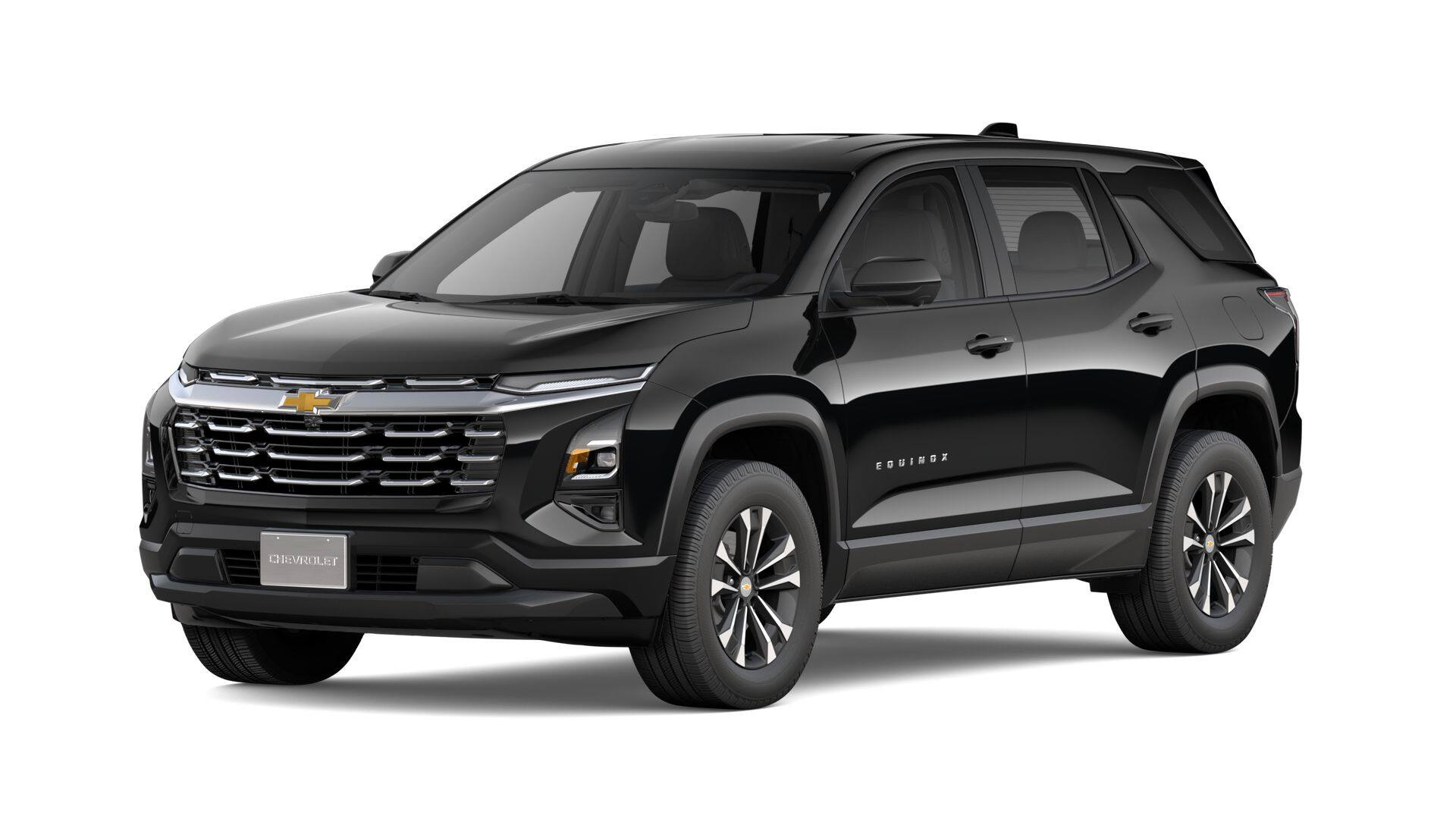 2027 Chevrolet Equinox AWD LT in Mosaic Black Metallic — front three-quarter view