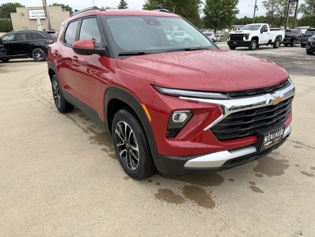 2026 Chevrolet Trailblazer LT in Apex Red — front three-quarter view
